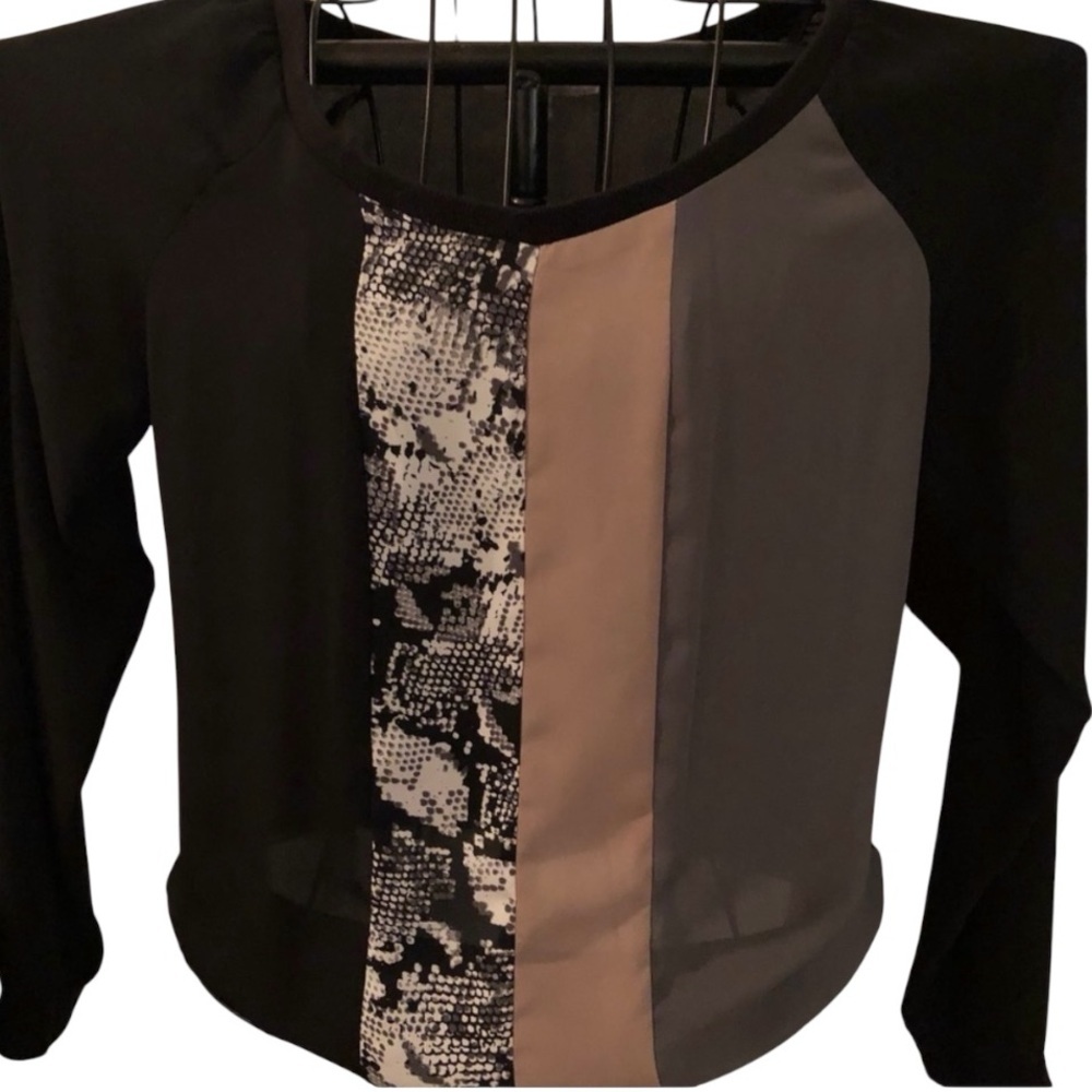 Animal Print Blouse Top by New York Collection